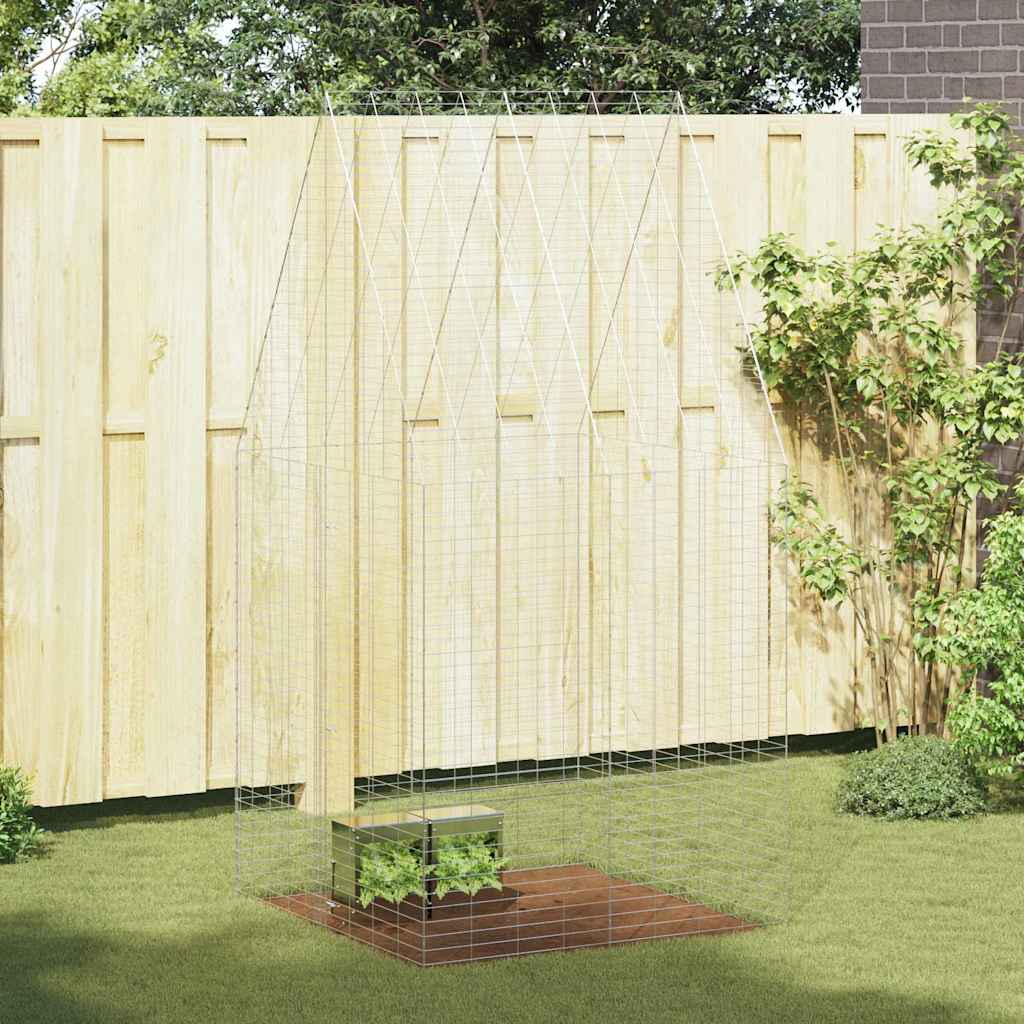 vidaXL Kippenhok 2 pcs Zilver 600 x 100 x 210 cm Gegalvaniseerd staal