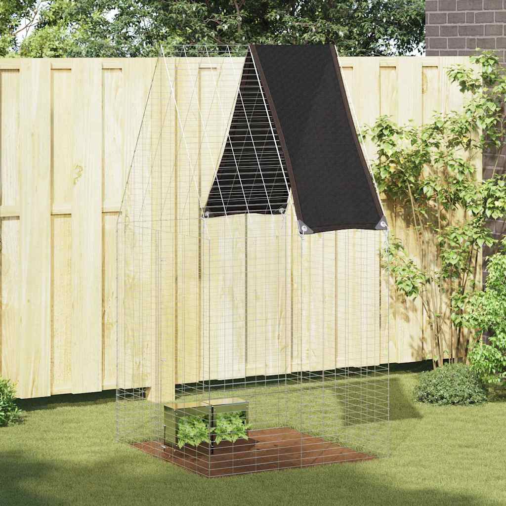 vidaXL Kippenhok 2 pcs Zilver 600 x 100 x 210 cm Gegalvaniseerd staal