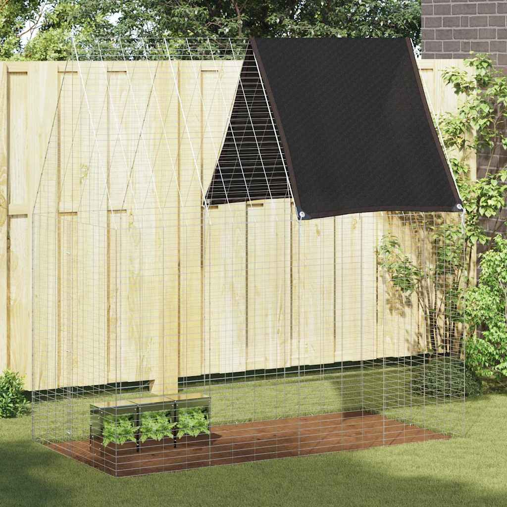 vidaXL Kippenhok 2 pcs Zilver 600 x 100 x 210 cm Gegalvaniseerd staal