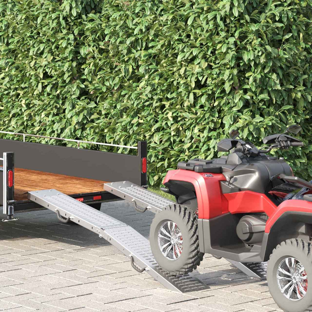 vidaXL Laad Ramp 2 pcs Zilver 166 x 22,5 x 4,5 cm Gegalvaniseerd staal