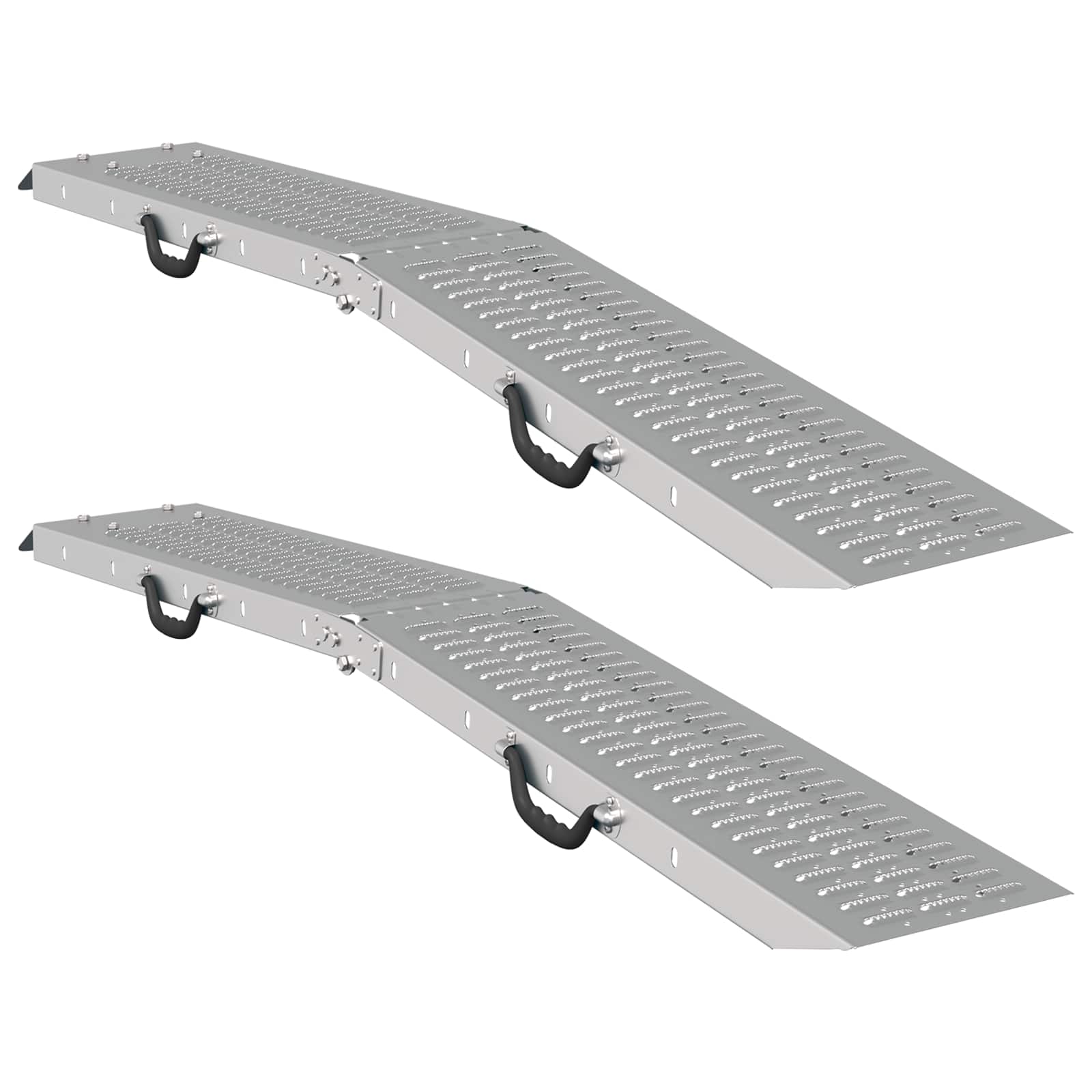vidaXL Laad Ramp 2 pcs Zilver 166 x 22,5 x 4,5 cm Gegalvaniseerd staal