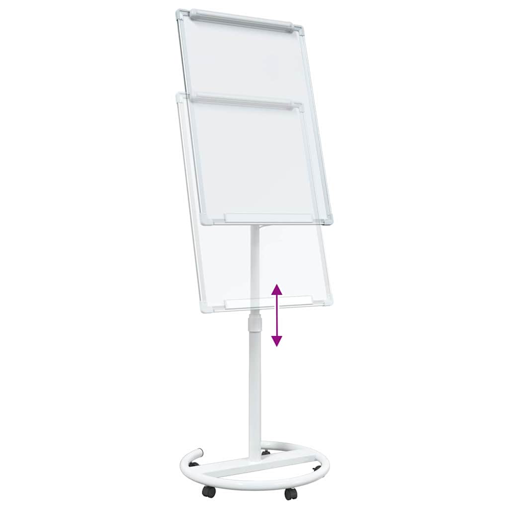 vidaXL Magnetisch whiteboard Wit en grijs 62 x 62 x 195 cm EPS