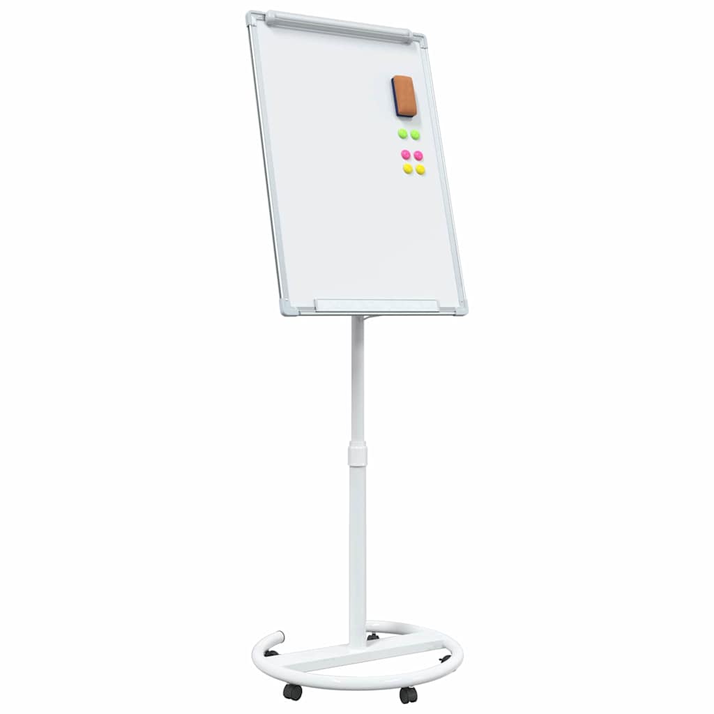 vidaXL Magnetisch whiteboard Wit en grijs 62 x 62 x 195 cm EPS