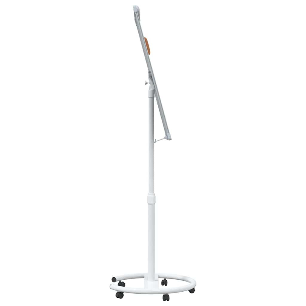 vidaXL Magnetisch whiteboard Wit en grijs 62 x 62 x 195 cm EPS
