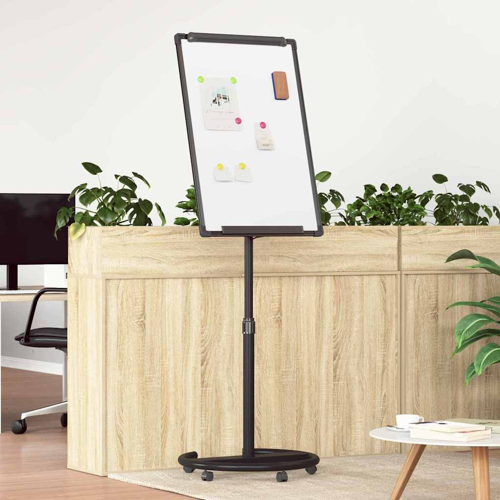 vidaXL Magnetisch whiteboard Wit en grijs 62 x 62 x 195 cm EPS