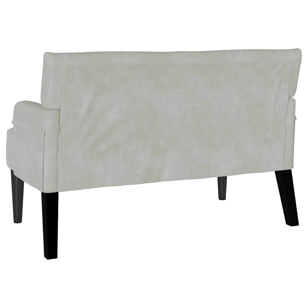 vidaXL Chesterfield Bank Lichtgrijs 112 x 65.5 x 75 cm Fluweel