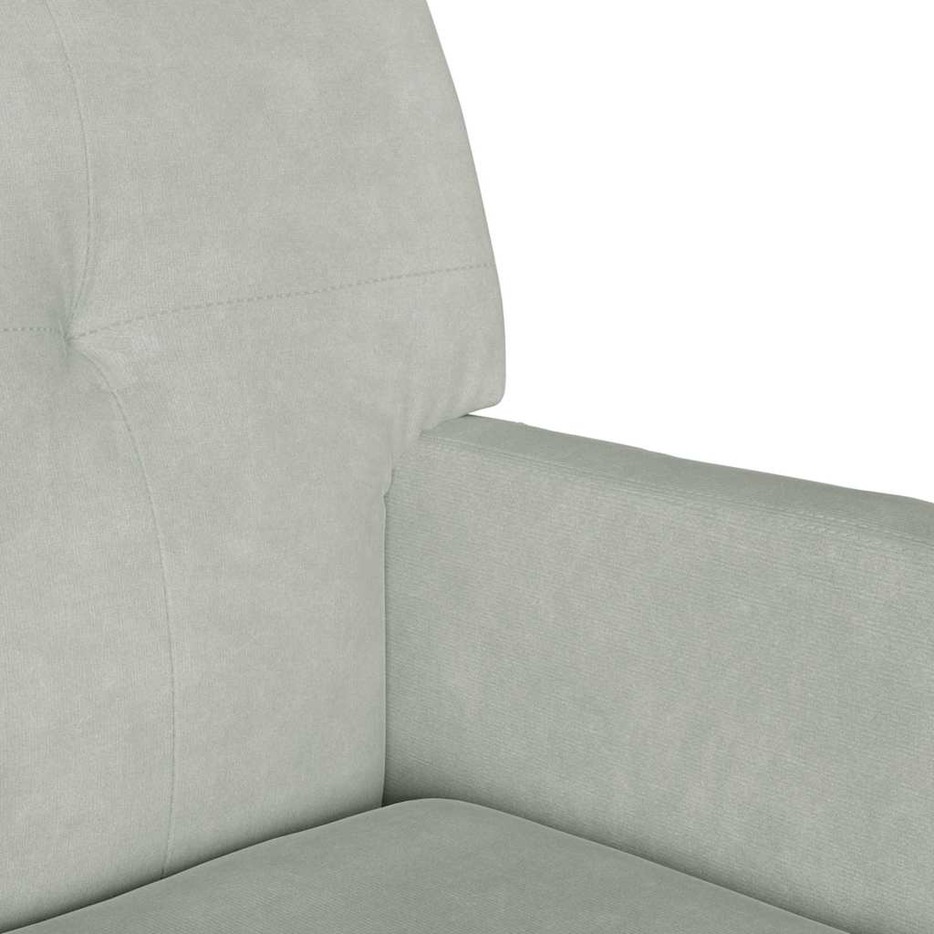 vidaXL Chesterfield Bank Lichtgrijs 112 x 65.5 x 75 cm Fluweel