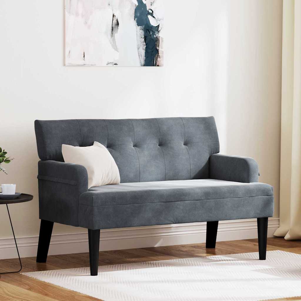 vidaXL Chesterfield Bank Lichtgrijs 112 x 65.5 x 75 cm Fluweel