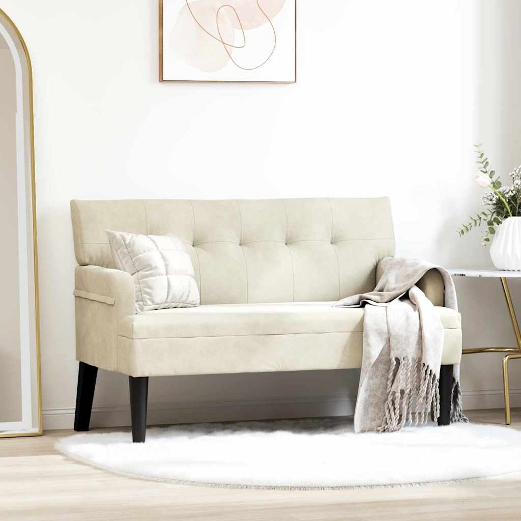 vidaXL Chesterfield Bank Lichtgrijs 112 x 65.5 x 75 cm Fluweel