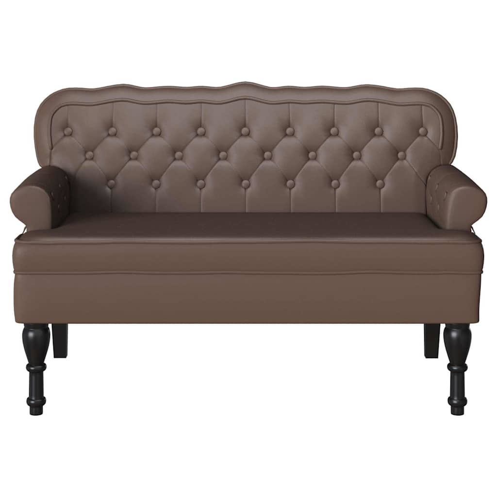 vidaXL Chesterfield Bank Crème 119.5 x 64.5 x 75 cm Nep Leer