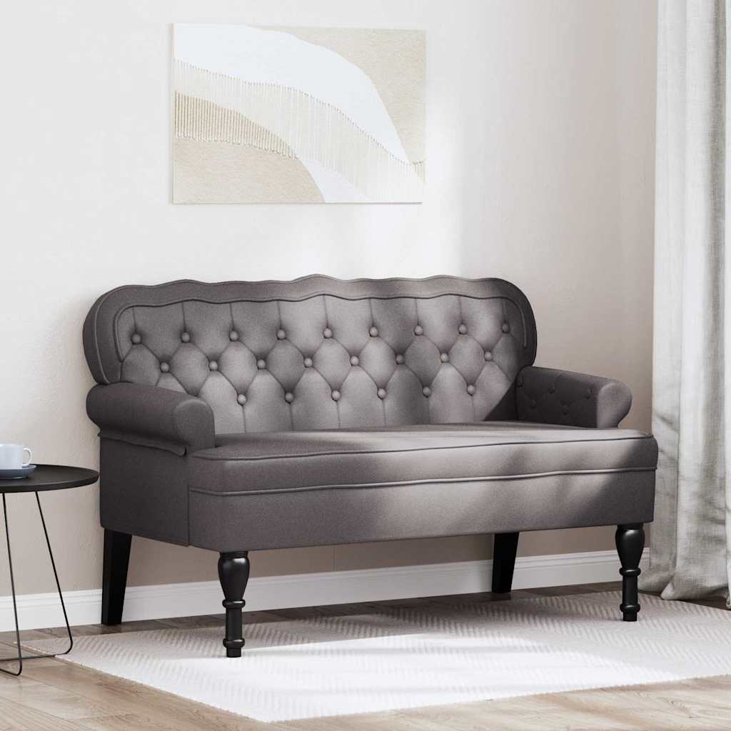 vidaXL Chesterfield Bank Crème 119.5 x 64.5 x 75 cm Nep Leer