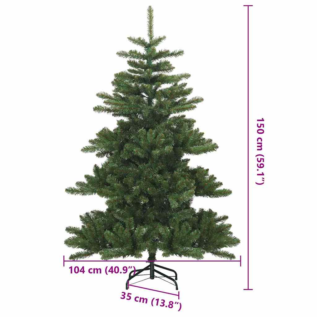 vidaXL Kunstmatige Inklapbare Kerstboom Groen 150 cm PVC, staal