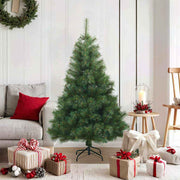 vidaXL Kunstmatige Inklapbare Kerstboom Groen 120 cm PVC, staal