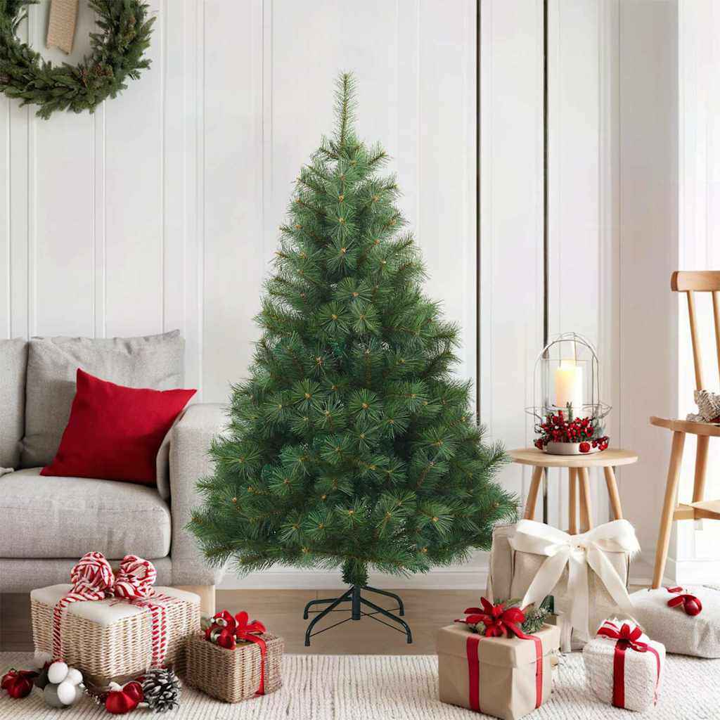 vidaXL Kunstmatige Inklapbare Kerstboom Groen 120 cm PVC, staal