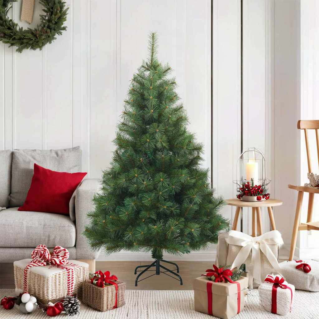 vidaXL Kunstmatige Inklapbare Kerstboom Groen 120 cm PVC, staal