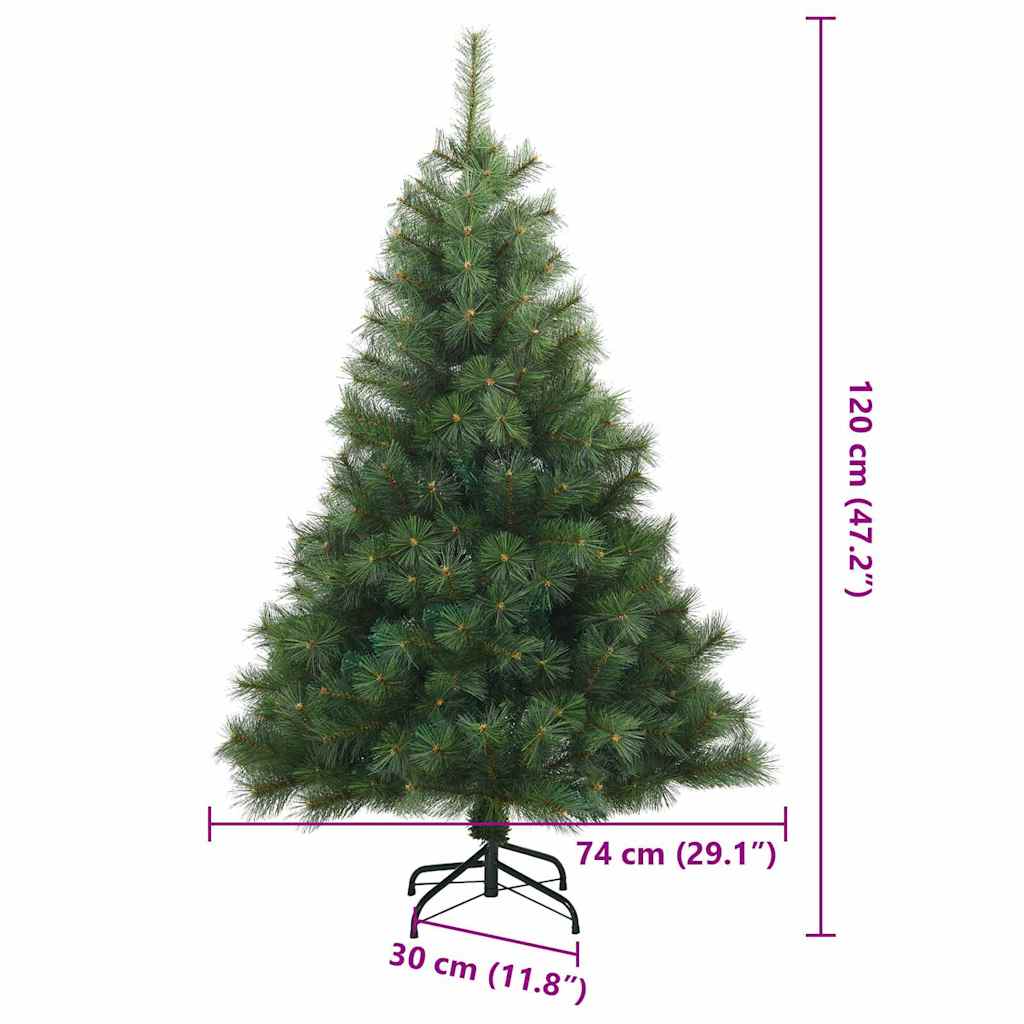 vidaXL Kunstmatige Inklapbare Kerstboom Groen 120 cm PVC, staal