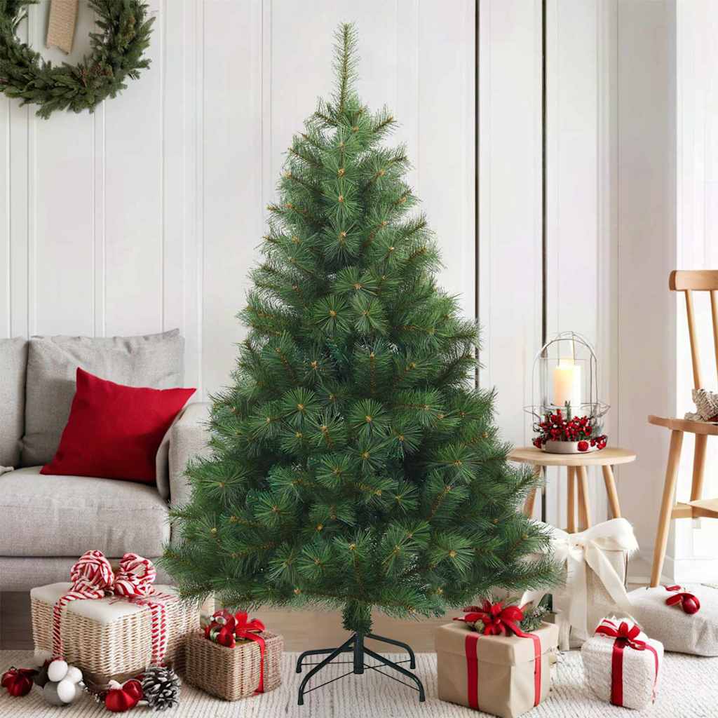 vidaXL Kunstmatige Inklapbare Kerstboom Groen 120 cm PVC, staal