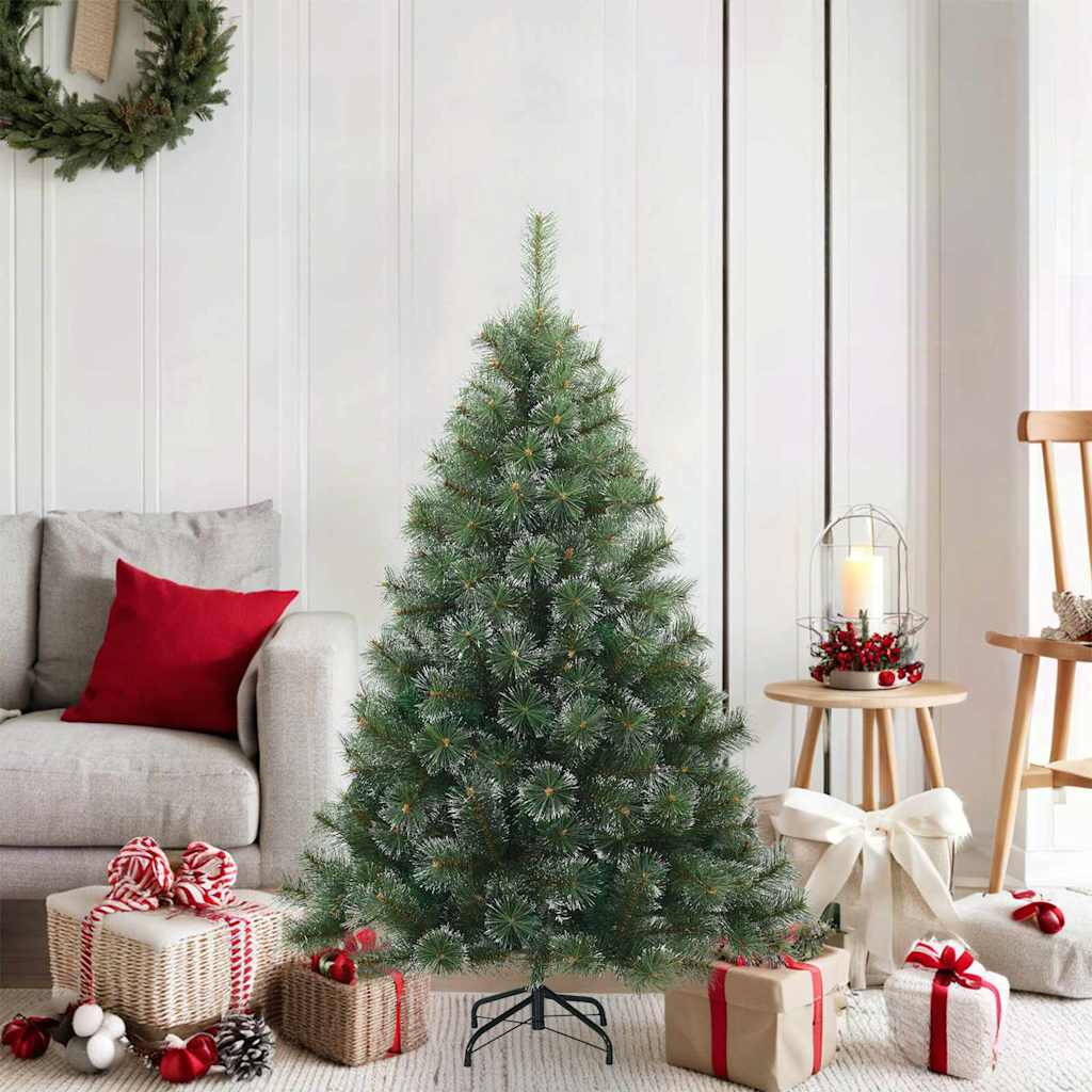 vidaXL Kunstmatige Inklapbare Kerstboom Groen 120 cm PVC, staal