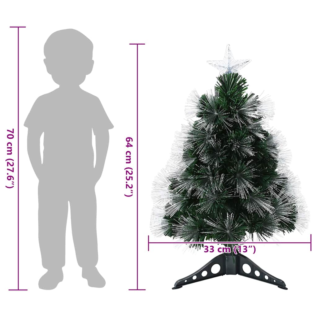 vidaXL Kunstkerstboom met decoratieve touwlichten Groen 64 cm PVC