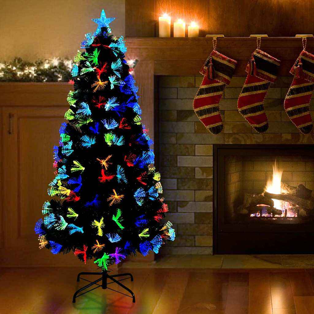 vidaXL Kunstkerstboom met decoratieve touwlichten Groen 64 cm PVC