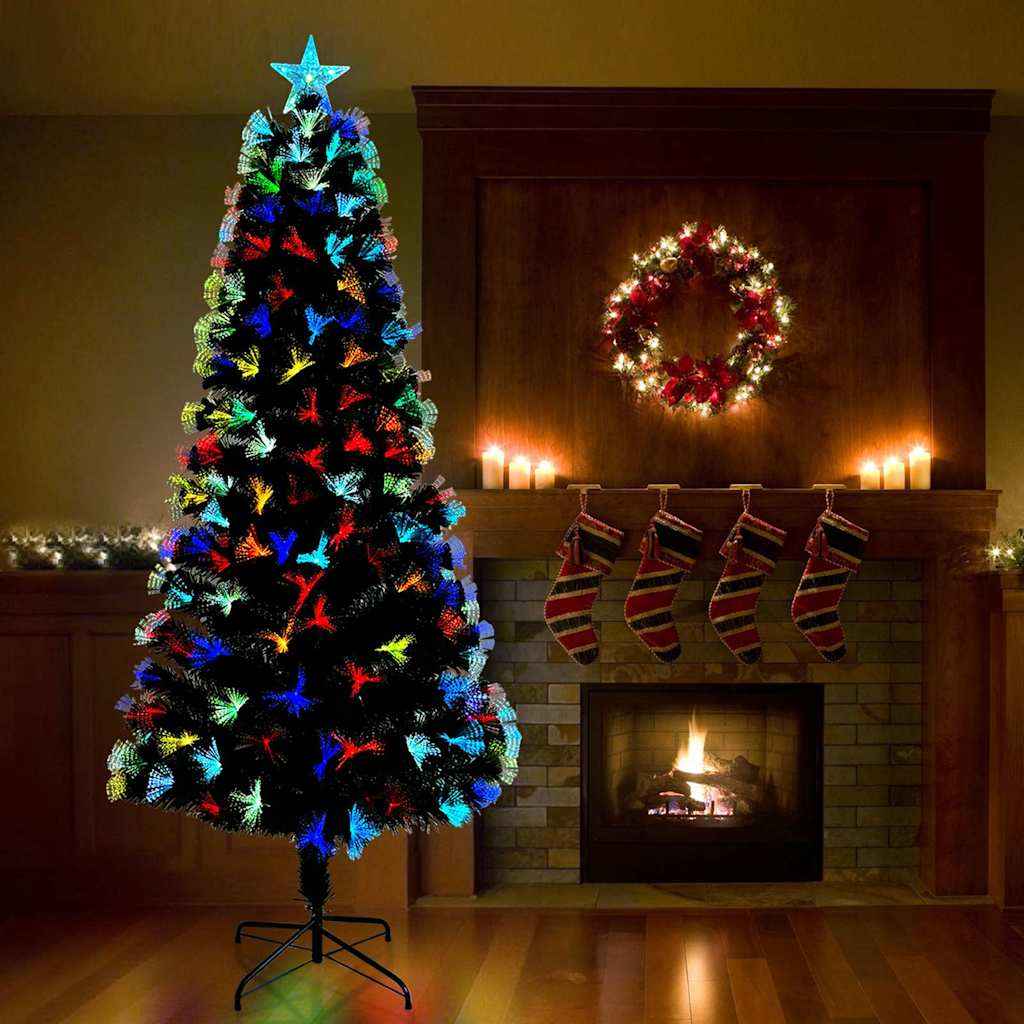 vidaXL Kunstkerstboom met decoratieve touwlichten Groen 64 cm PVC