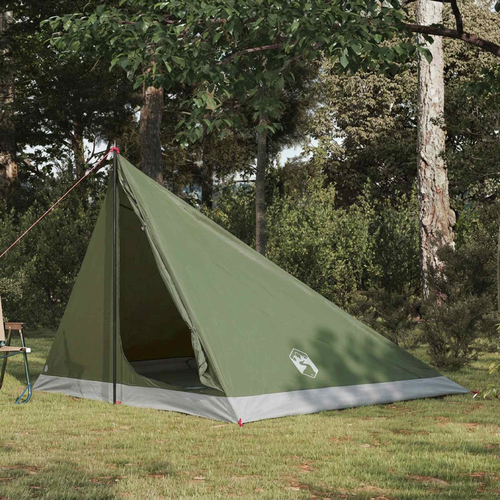 vidaXL Backpacking Tent Groen 4-persoons 185T Polyester met PU Coating