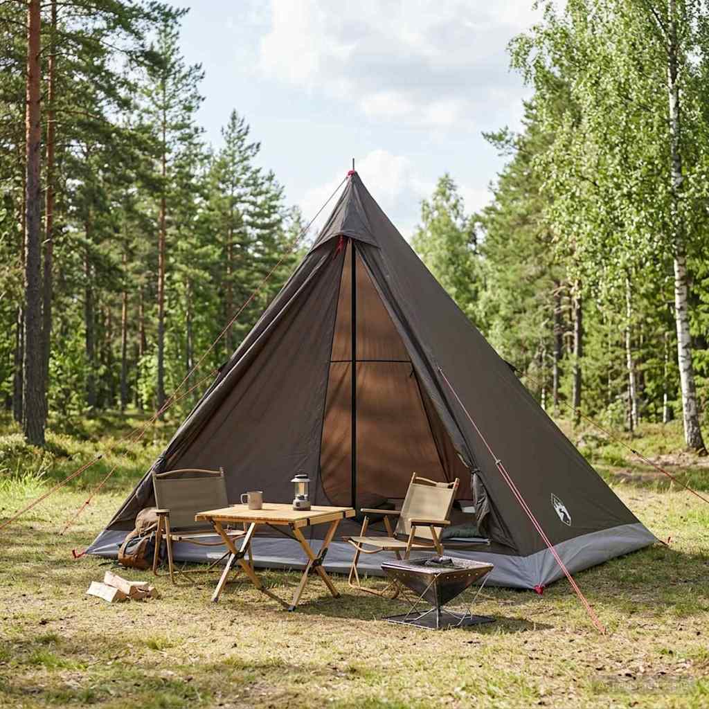 vidaXL Backpacking Tent Groen 4-persoons 185T Polyester met PU Coating