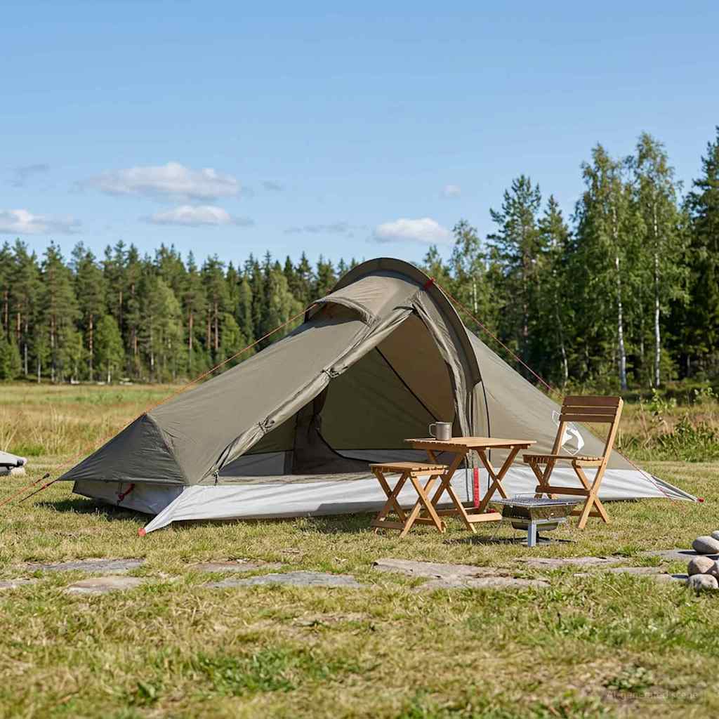 vidaXL Backpacking Tent Groen 4-persoons 185T Polyester met PU Coating