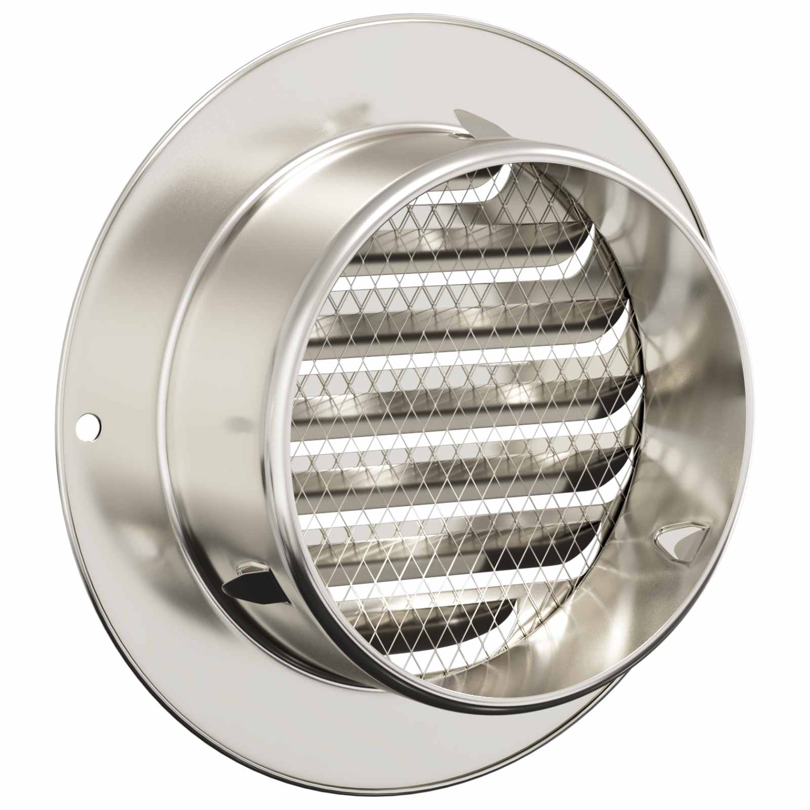 vidaXL Luchtventilatie roosters 4 pcs Zilver 80 mm Roestvrij staal