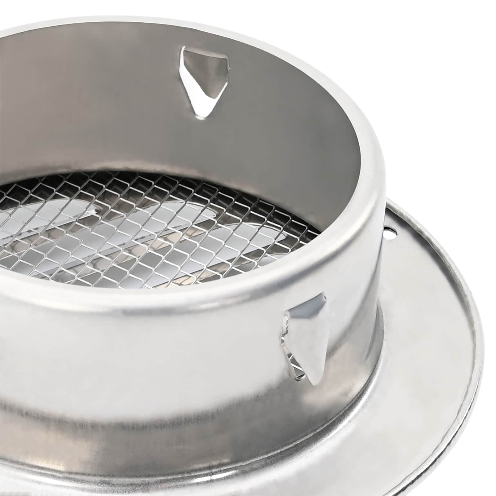 vidaXL Luchtventilatie roosters 4 pcs Zilver 80 mm Roestvrij staal