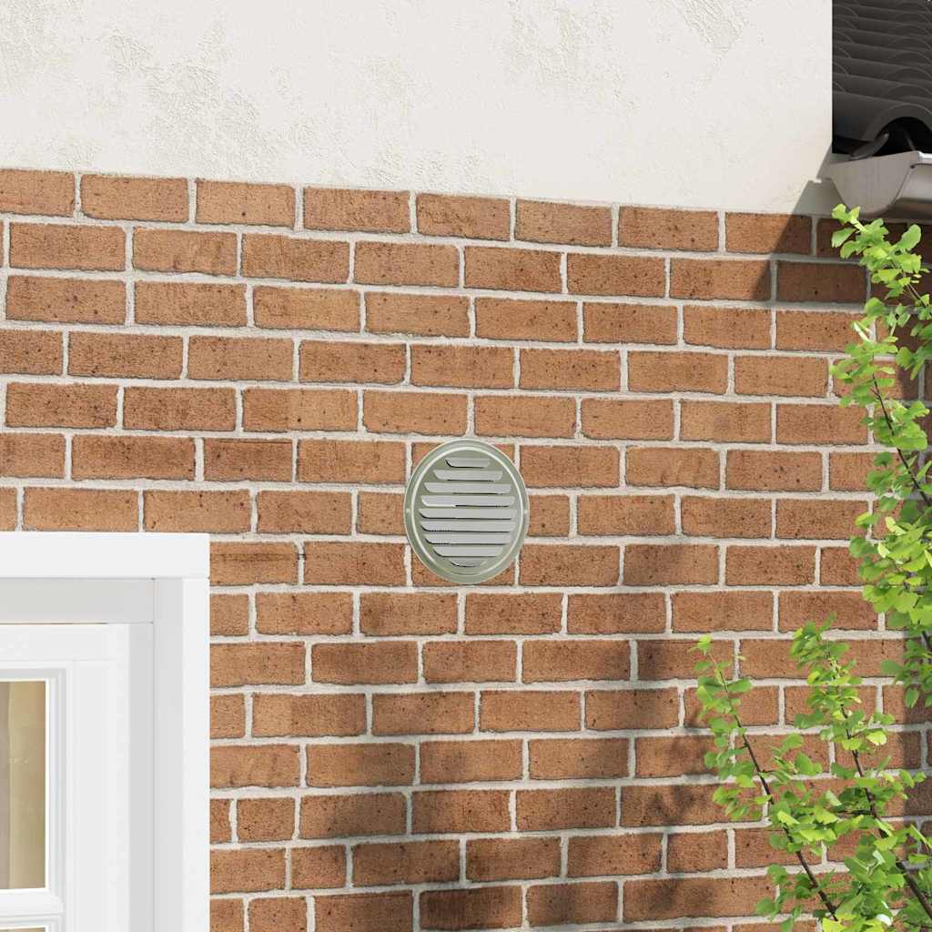 vidaXL Luchtventilatie roosters 4 pcs Zilver 80 mm Roestvrij staal