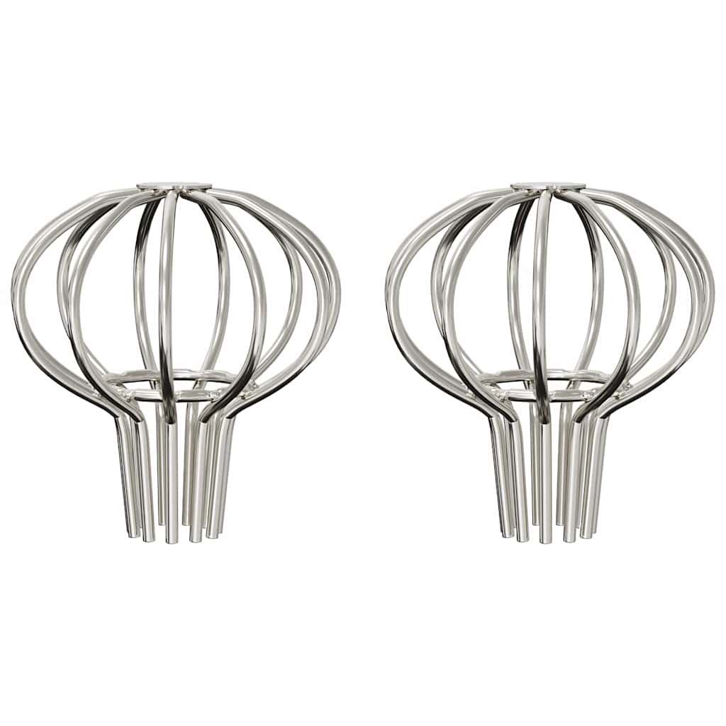 vidaXL Bladvanger voor goot 2 pcs Zilver 50 mm Roestvrij staal