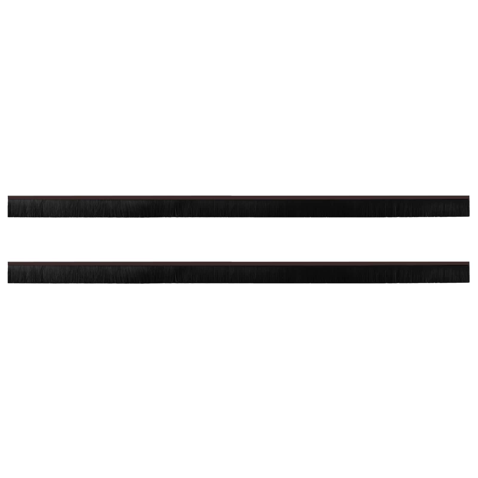vidaXL Zelfklevende Deurborstels 2 pcs Bruin 100 cm Aluminium Legering