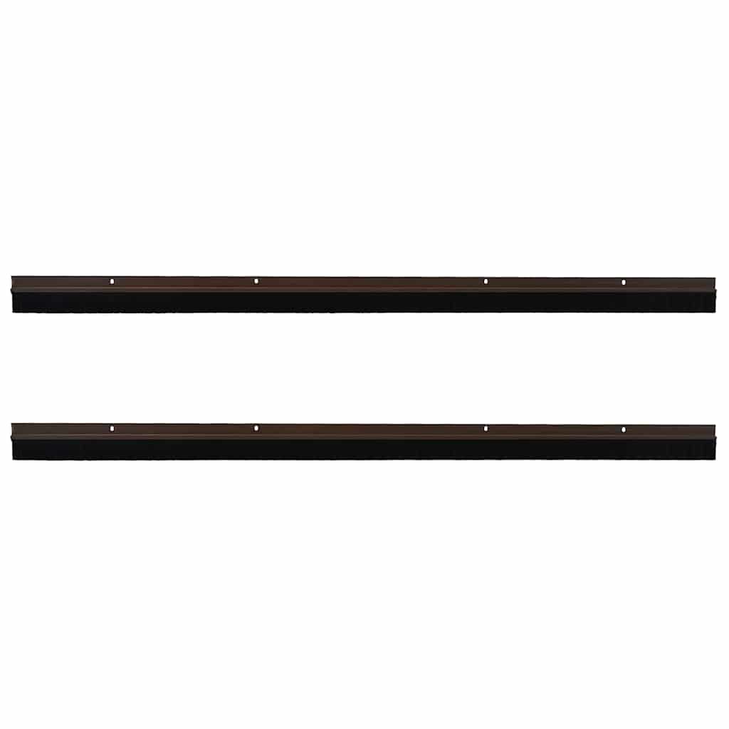 vidaXL Schroefbare Deurborstelafsluitingen 2 pcs Bruin 100 cm