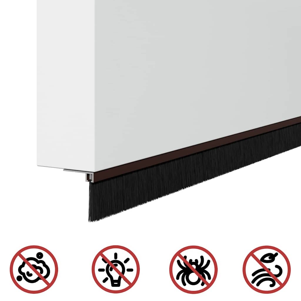 vidaXL Schroefbare Deurborstelafsluitingen 2 pcs Bruin 100 cm