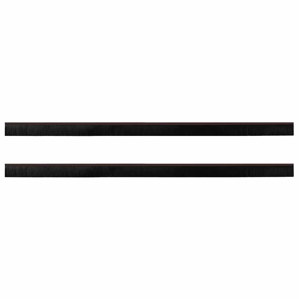 vidaXL Schroefbare Deurborstelafsluitingen 2 pcs Bruin 100 cm