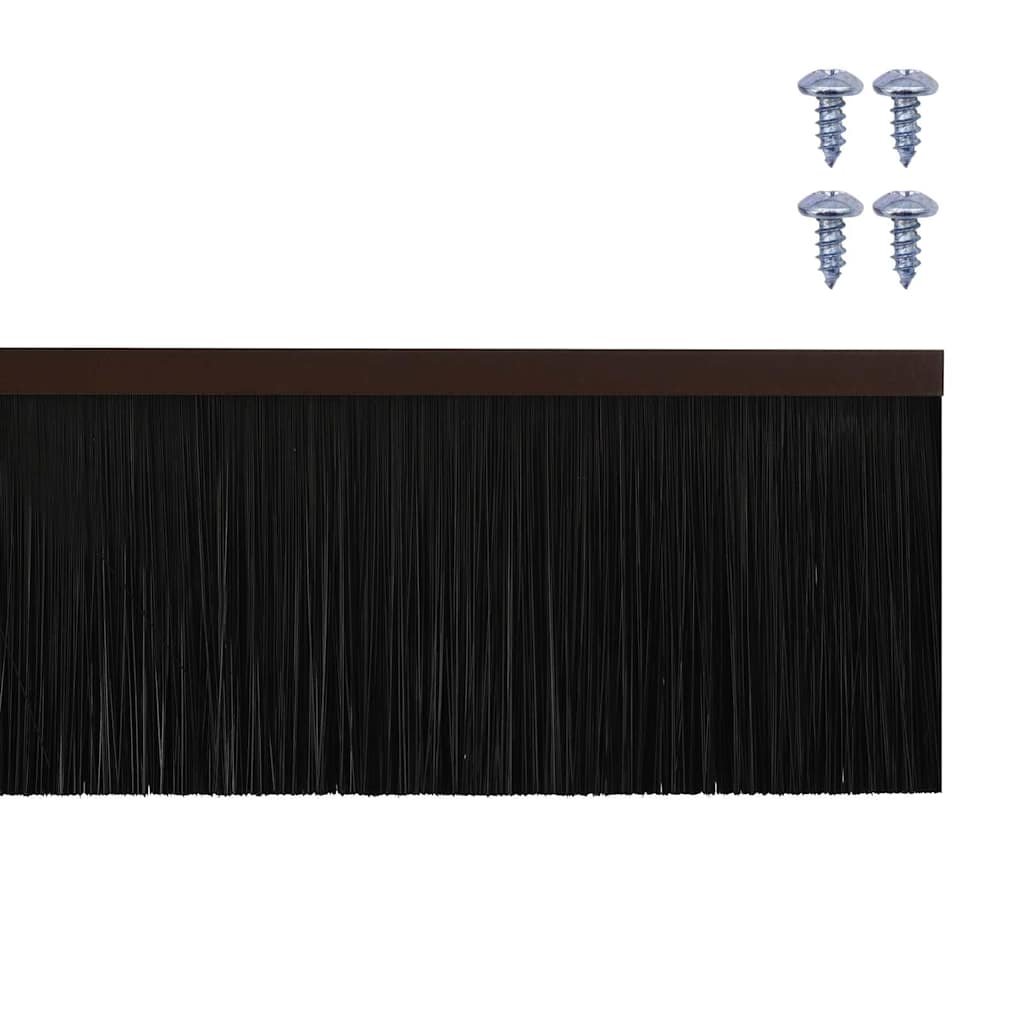 vidaXL Schroefbare Deurborstelafsluitingen 2 pcs Bruin 100 cm