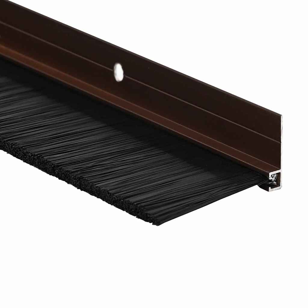 vidaXL Schroefbare Deurborstelafsluitingen 2 pcs Bruin 100 cm