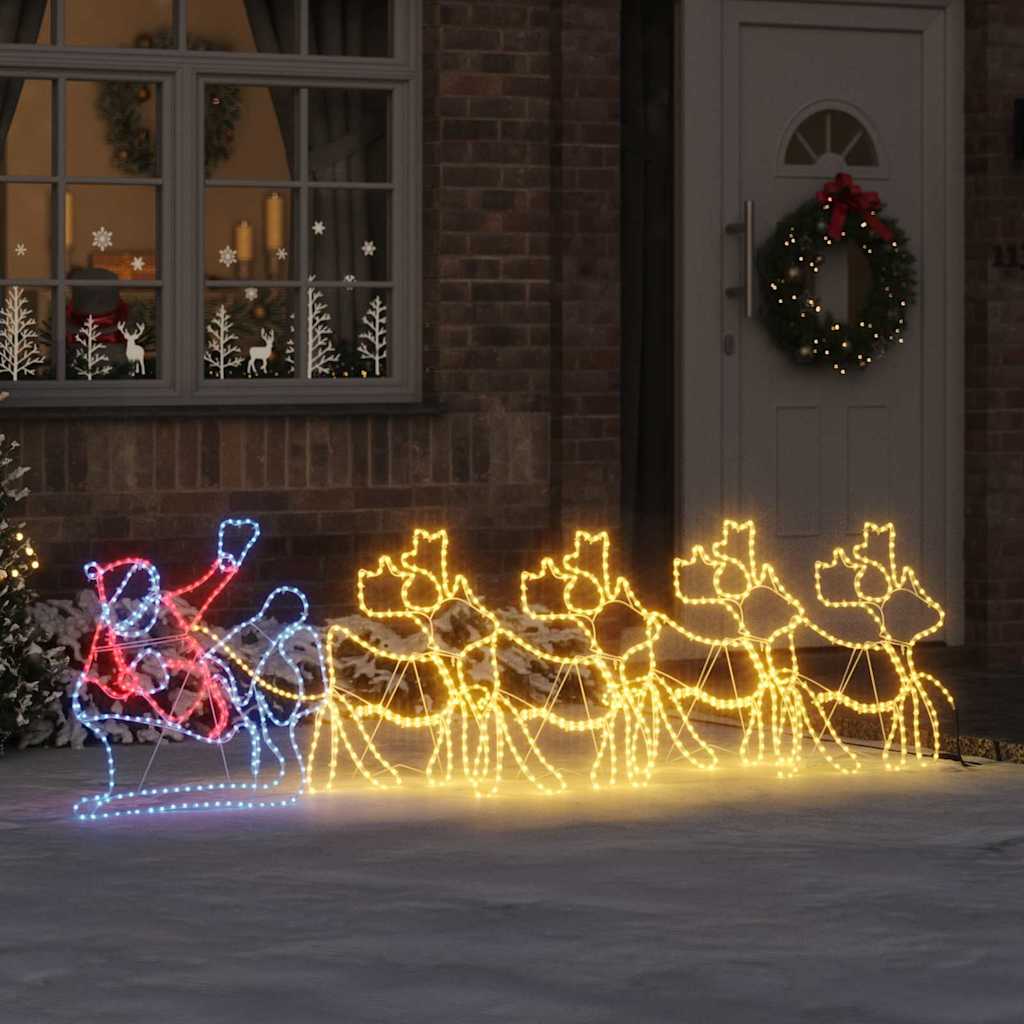 vidaXL LED Kerstdecoratie Multikleur 69 x 79 cm PVC