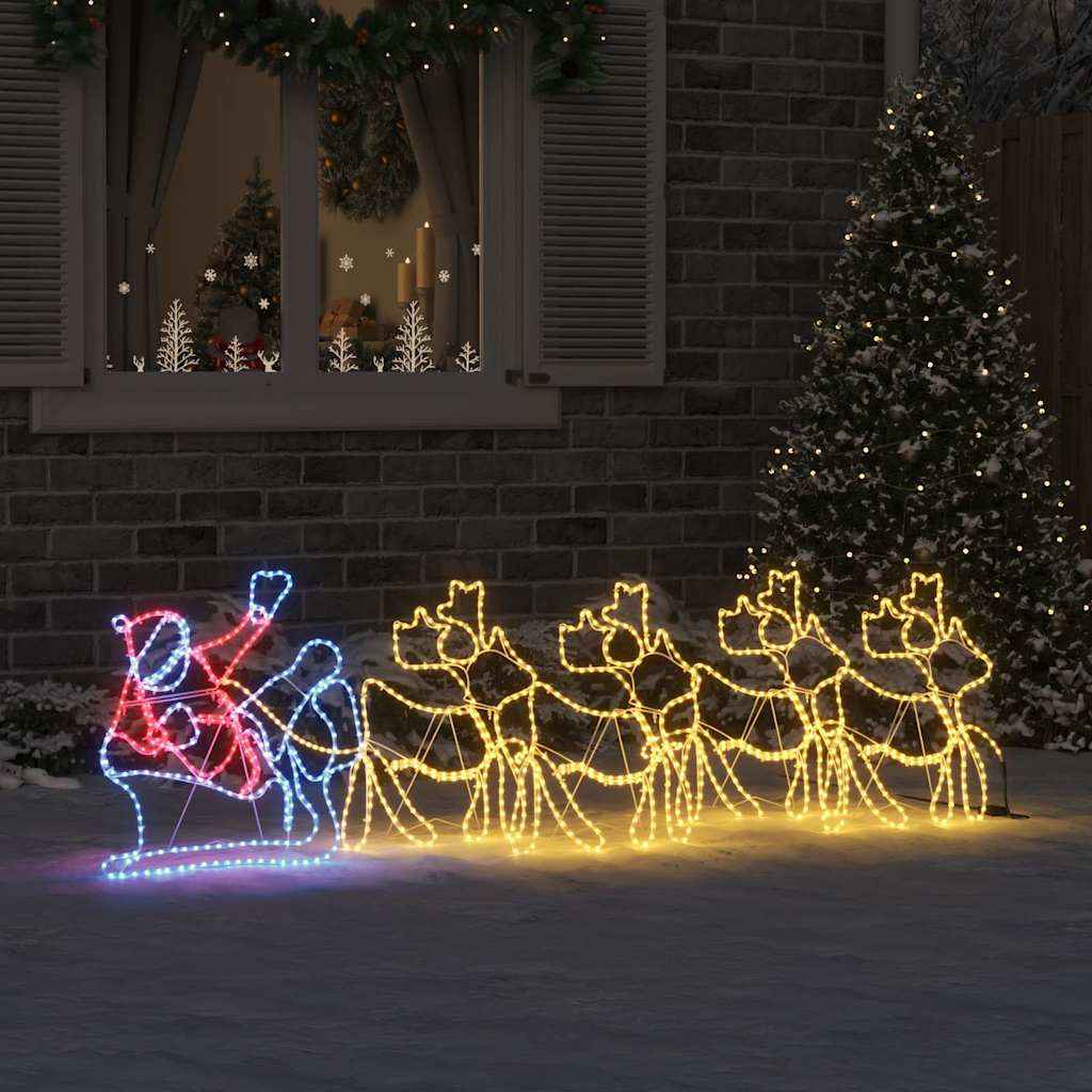 vidaXL LED Kerstdecoratie Multikleur 69 x 79 cm PVC