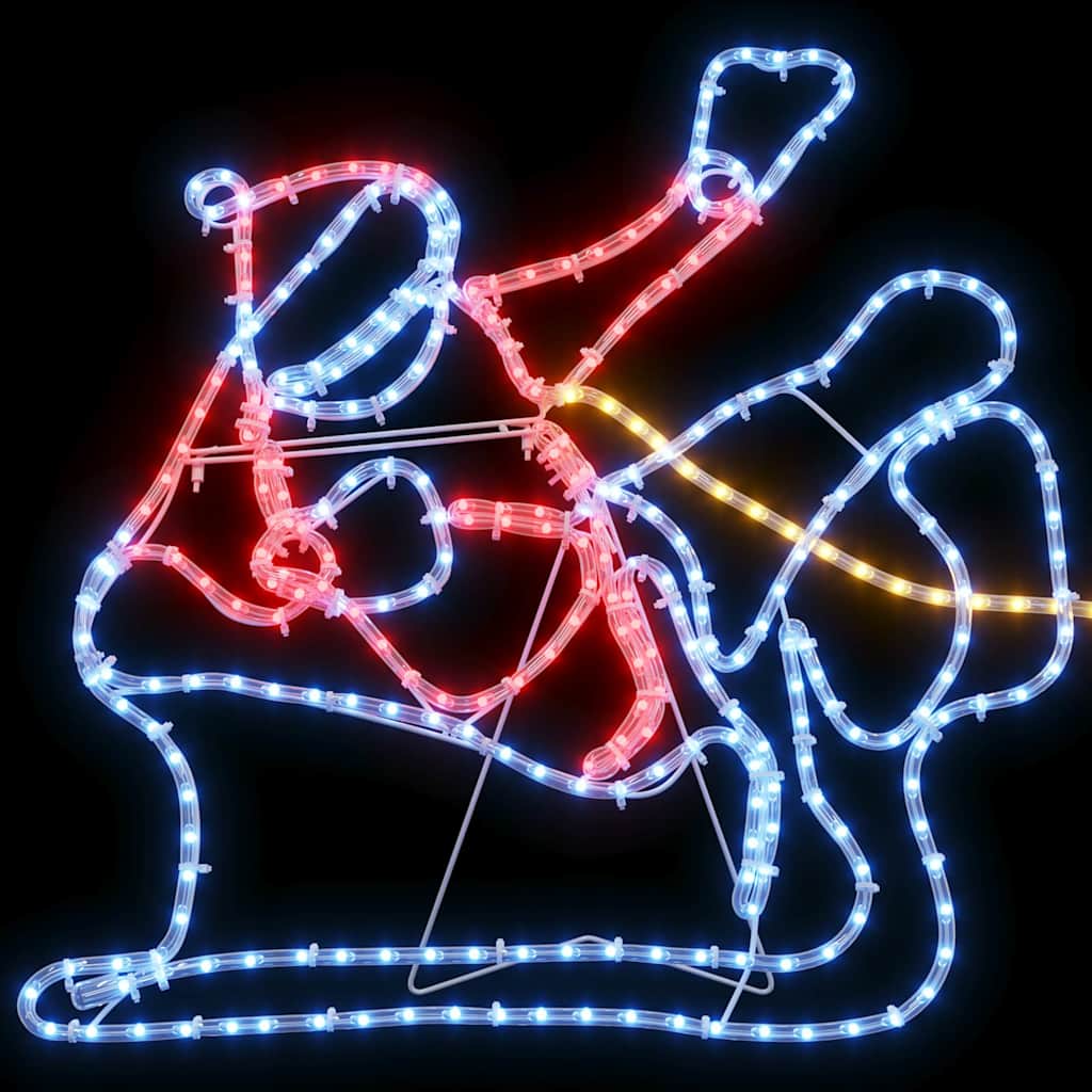 vidaXL LED Kerstdecoratie Multikleur 69 x 79 cm PVC