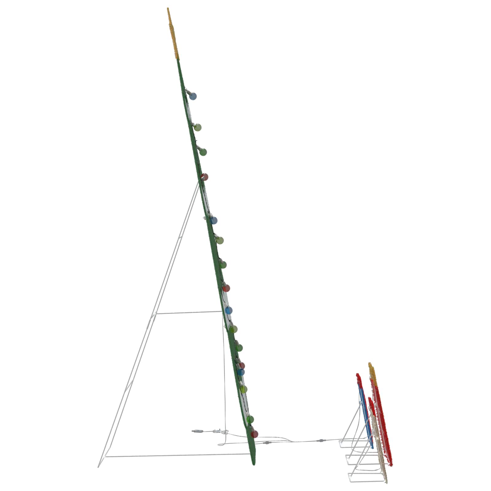 vidaXL Verlichte Kerstboom met 3 Cadeau Dozen 2D Warm Wit 150 cm