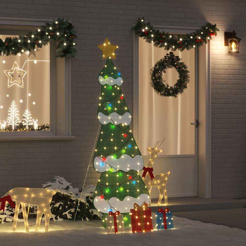 vidaXL Verlichte Kerstboom met 3 Cadeau Dozen 2D Warm Wit 150 cm