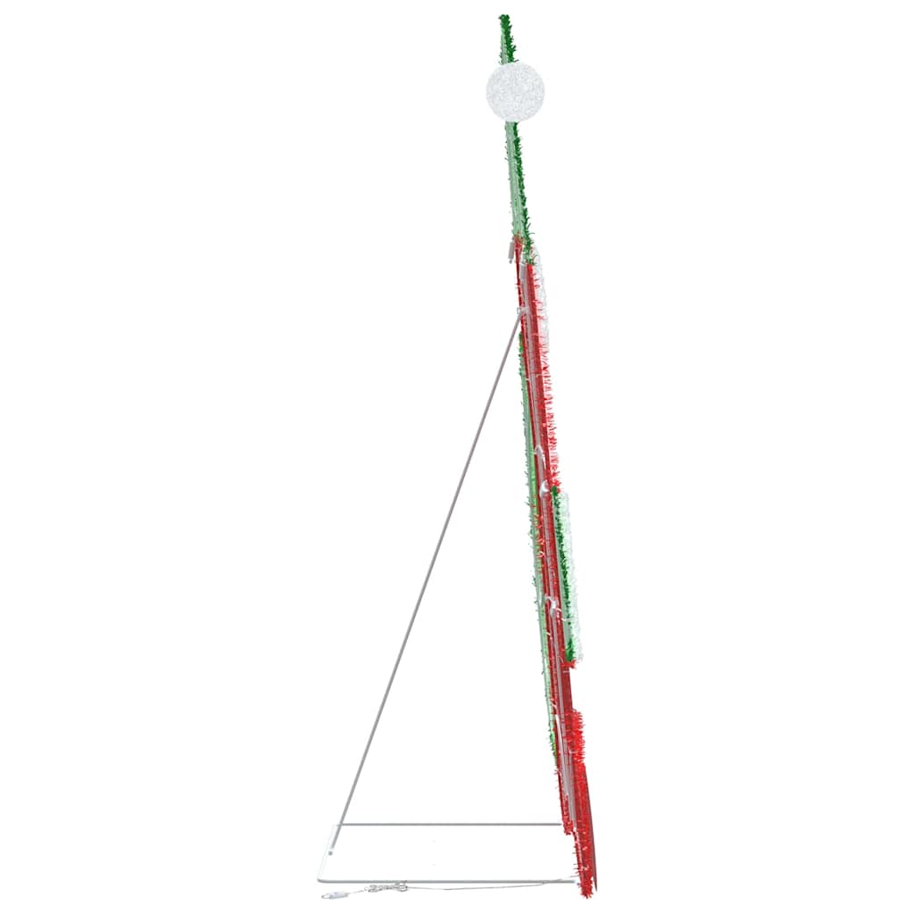 vidaXL Verlichte Kerstman Warmwit 62 x 70 cm Lurexfabric