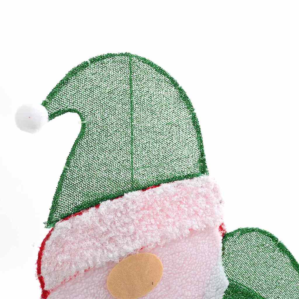 vidaXL Verlichte Kerstman Warmwit 62 x 70 cm Lurexfabric