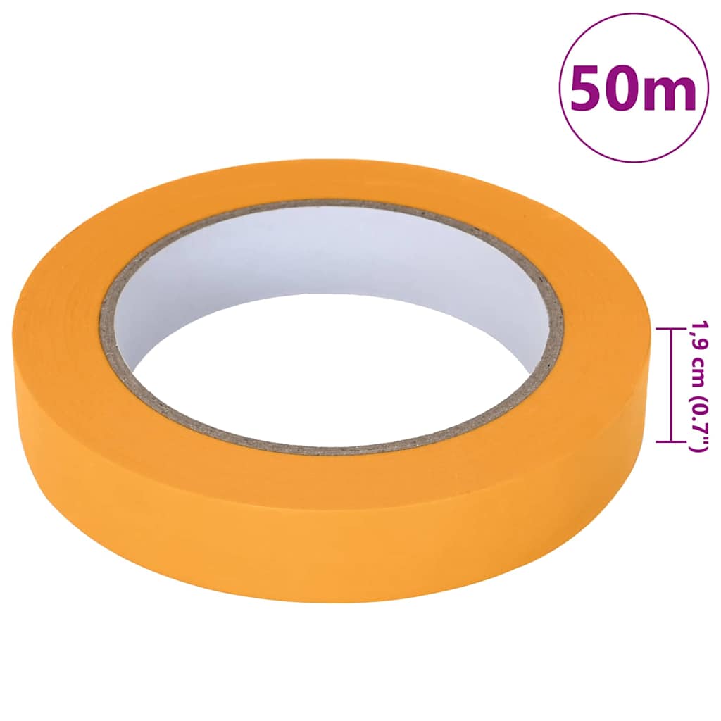vidaXL Verf Maskertapes 6 pcs Geel 19mm x 50m Papier