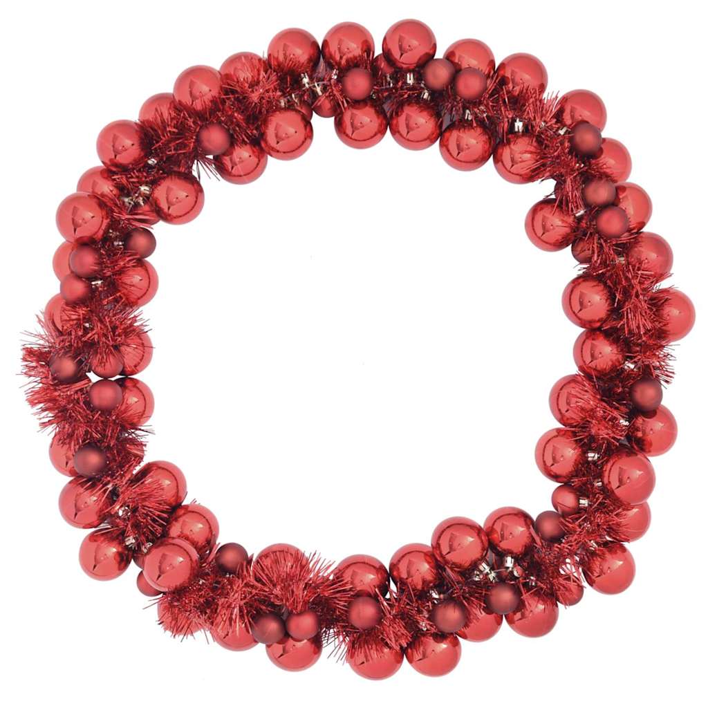 vidaXL Kerstbal Guirlande Rood 186 cm Polystyreen