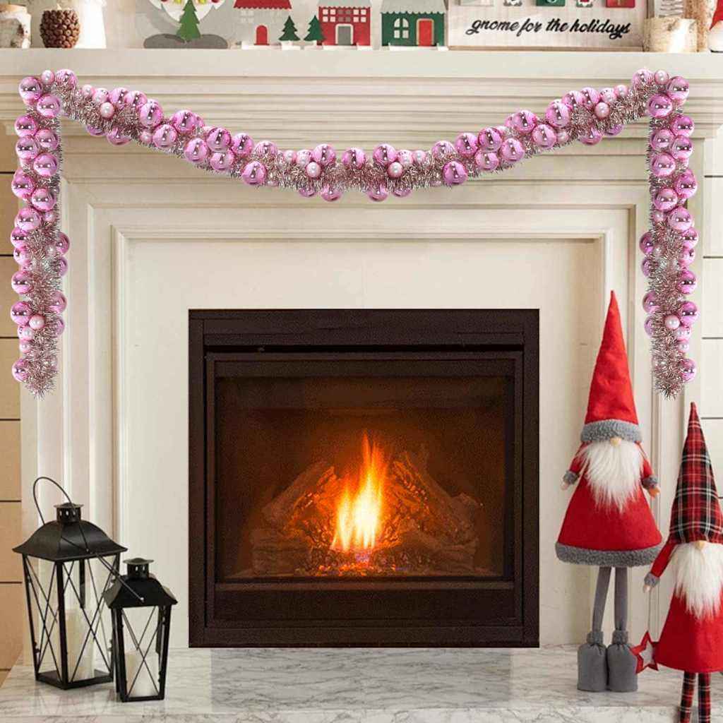 vidaXL Kerstbal Guirlande Rood 186 cm Polystyreen