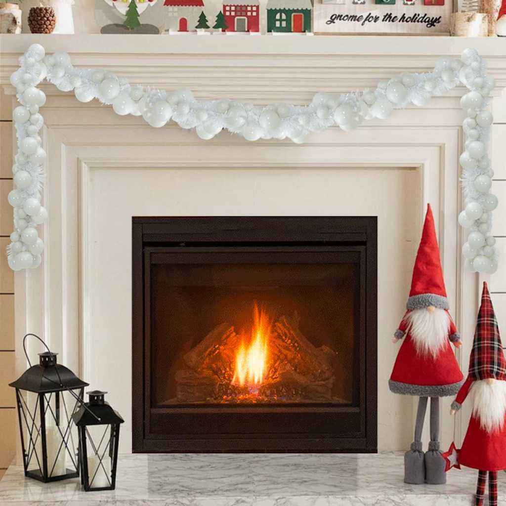vidaXL Kerstbal Guirlande Rood 186 cm Polystyreen