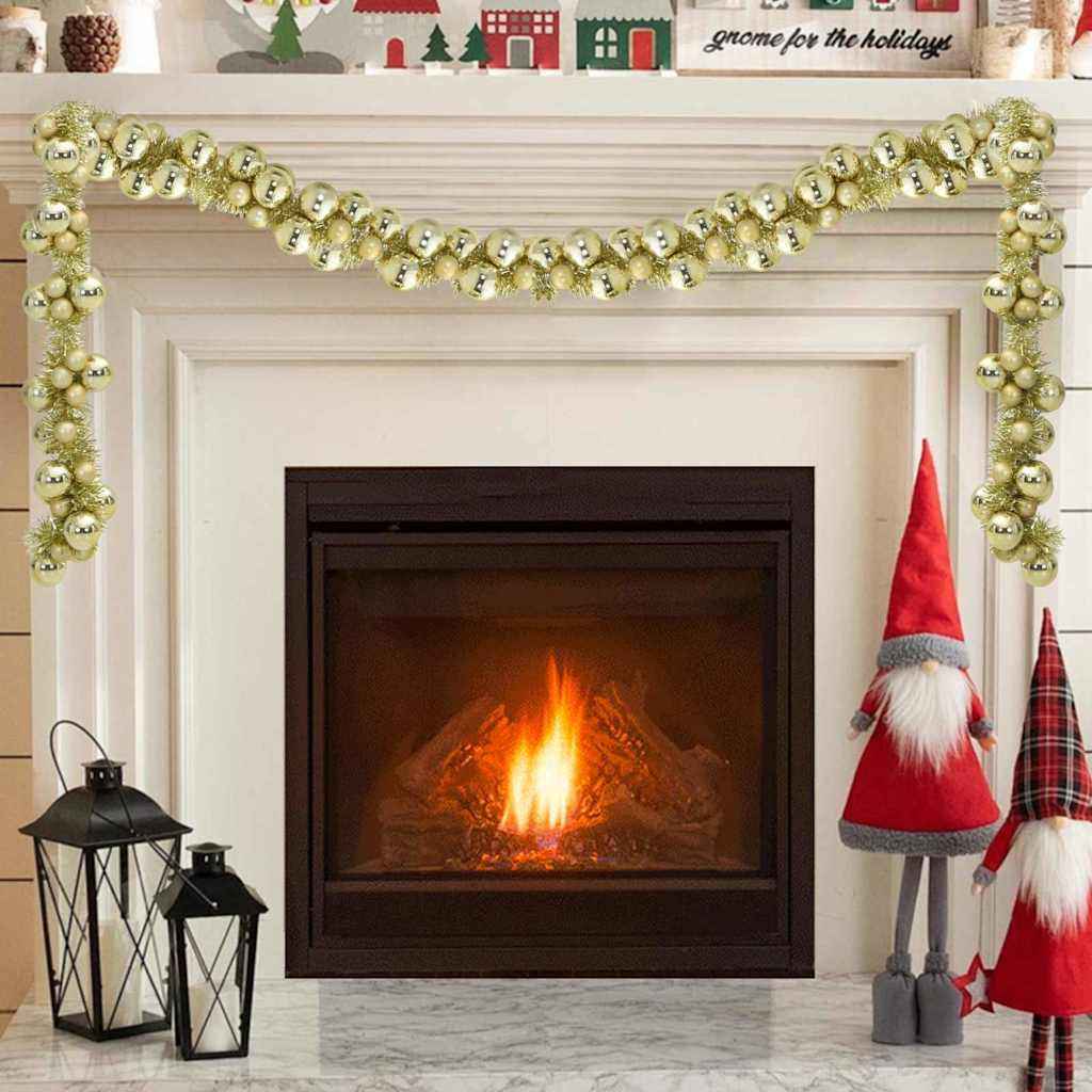 vidaXL Kerstbal Guirlande Rood 186 cm Polystyreen
